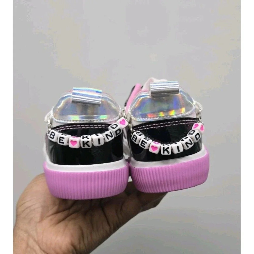 Hello Kitty Girl's Lace Up Low Top Sneakers Pink Sizes 11 New - Picture 6 of 7